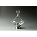 1 Quart 28 Oz. Orbital Decanter w/Brushed Stainless Steel Base & Crystal Stopper